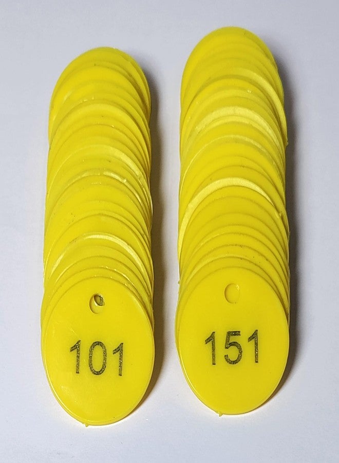 MOREL Embossed Yellow Plastic Round Shape Token Coin with Hole USE for Shop, Board Games, Stores, Casino, School. 1 to 200 Numerical Coins. - Image 5